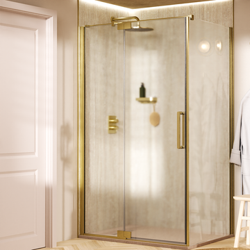 Optix 10 Pivot Shower Door with Side Panel by Crosswater - view 9