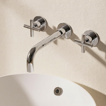 MPRO Crosshead 3 Hole Wall Basin Tap by Crosswater - view 7