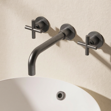 MPRO Crosshead 3 Hole Wall Basin Tap by Crosswater - view 9