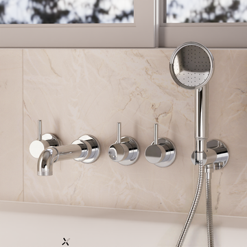 MPRO Industrial 5 Hole Bath Set by Crosswater - view 3