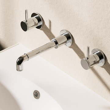 MPRO Industrial 3 Hole Wall Basin Tap by Crosswater - view 3