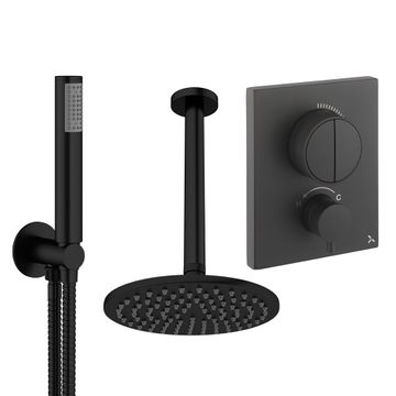 Crossbox Push Shower Set 1 with Fixed Head & Handset by Crosswater - view 6