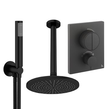 Crossbox Push Shower Set 1 with Fixed Head & Handset by Crosswater - view 5