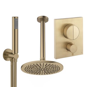 Crossbox Push Shower Set 1 with Fixed Head & Handset by Crosswater - view 9