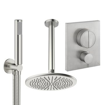 Crossbox Push Shower Set 1 with Fixed Head & Handset by Crosswater - view 7