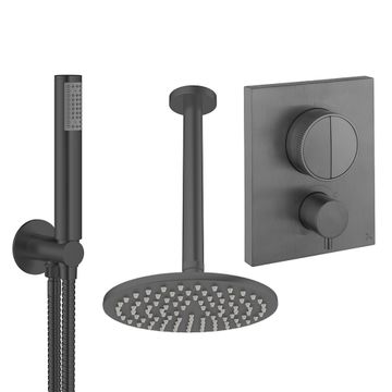 Crossbox Push Shower Set 1 with Fixed Head & Handset by Crosswater - view 4