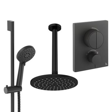Crossbox Push Shower Set 2 with Fixed Head & Handset by Crosswater - view 6