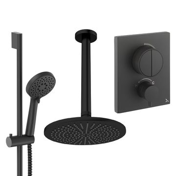 Crossbox Push Shower Set 2 with Fixed Head & Handset by Crosswater - view 5