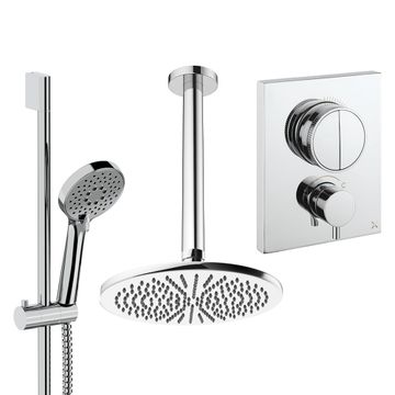 Crossbox Push Shower Set 2 with Fixed Head & Handset by Crosswater - view 2