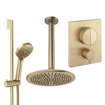 Crossbox Push Shower Set 2 with Fixed Head & Handset by Crosswater - view 9