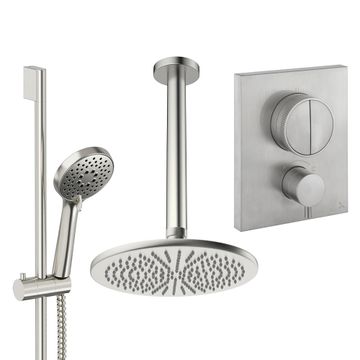 Crossbox Push Shower Set 2 with Fixed Head & Handset by Crosswater - view 7
