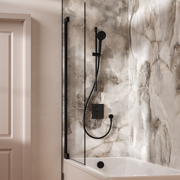 Crossbox Push Shower Set 4 with Handset & Bath Filler by Crosswater - view 9