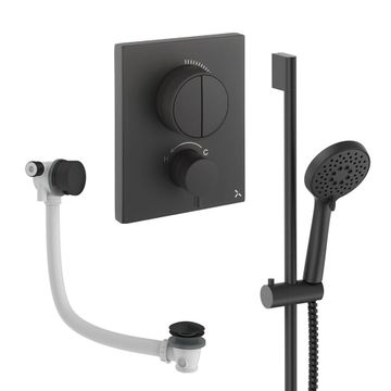 Crossbox Push Shower Set 4 with Handset & Bath Filler by Crosswater - view 4