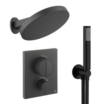 Crossbox Push Shower Set 6 with Fixed Head & Handset by Crosswater - view 4