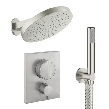 Crossbox Push Shower Set 6 with Fixed Head & Handset by Crosswater - view 2