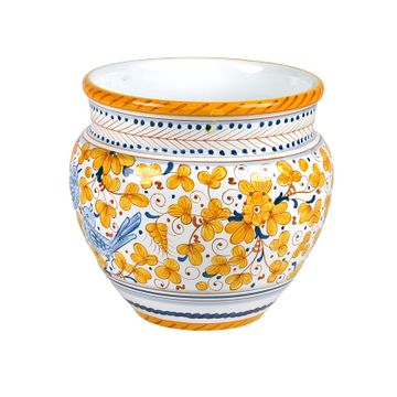 Planter - decor Arabesco Giallo by L'Antica Deruta - view 2