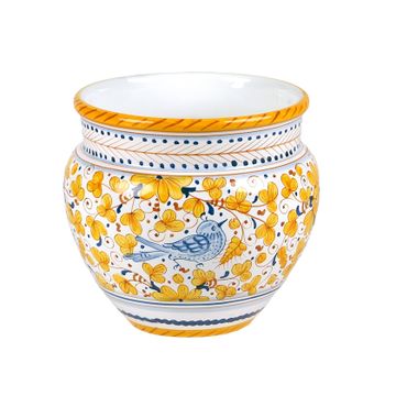 Planter - decor Arabesco Giallo by L'Antica Deruta - view 3