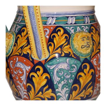 Vase/jare with handles- decor Policrome by L'Antica Deruta - view 3