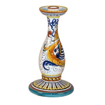Candlestick - decor Raffaellesco by L'Antica Deruta - view 2