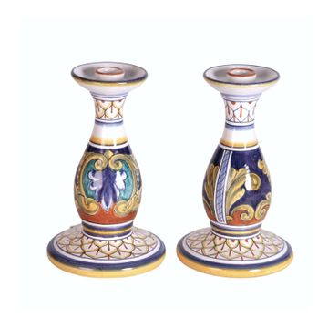Candleholder-Set of 2 pcs- decoro Geometrico-A32 by L'Antica Deruta - view 2