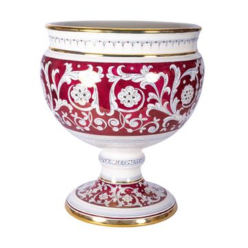 Planter - decor Lustro Rubino - Gold by L'Antica Deruta - view 2