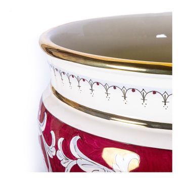 Planter - decor Lustro Rubino - Gold by L'Antica Deruta - view 5