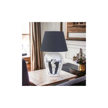 Lamp base with shade - decor Michelangelo Black by L'Antica Deruta - view 4