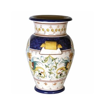 Vase-Umbrellastand with handles - decor Armi by L'Antica Deruta - view 2
