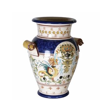 Vase-Umbrellastand with handles - decor Armi by L'Antica Deruta - view 3