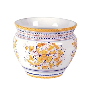 Planter - decor Arabesco Giallo by L'Antica Deruta - view 3
