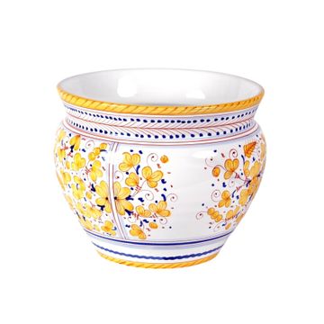 Planter - decor Arabesco Giallo by L'Antica Deruta - view 4