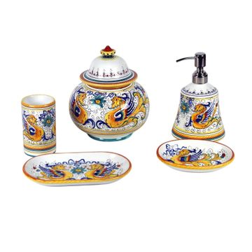 Soap-dispenser - decor Raffaellesco by L'Antica Deruta - view 4