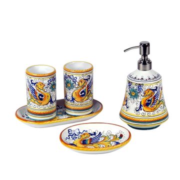 Soap-dispenser - decor Raffaellesco by L'Antica Deruta - view 5