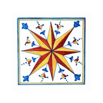 Ceramic tile - decorated - PT.14 by L'Antica Deruta - view 2