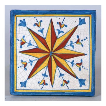 Hand made ceramic tiles - set of 3 pcs - old cotto - PT/14 by L'Antica Deruta - view 2