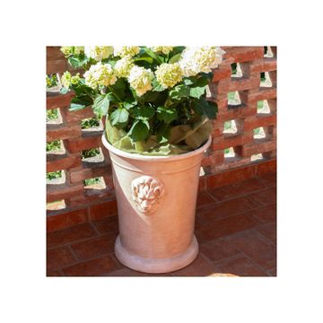 Planter with mask - decor Arcaica white by L'Antica Deruta - view 3