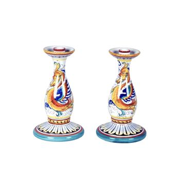 Candleholder - set of 2 pcs - decoro Raffaellesco by L'Antica Deruta - view 2