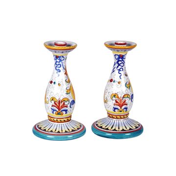 Candleholder - set of 2 pcs - decoro Raffaellesco by L'Antica Deruta - view 3