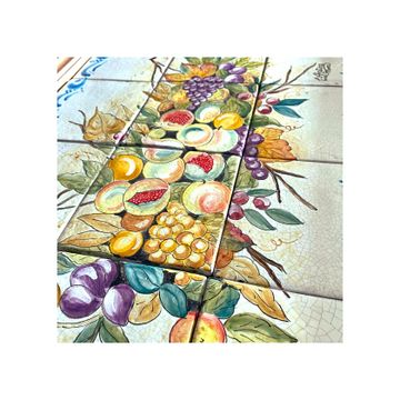 Panel with wood frame/ ceramic tiles - decor Fruit (NM/06/01) by L'Antica Deruta - view 3