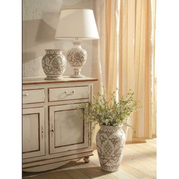 Lamp with shade - decor Scalfito White by L'Antica Deruta - view 2