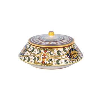 Round covered box - decor Cinquecento by L'Antica Deruta - view 2