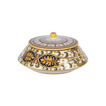 Round covered box - decor Cinquecento by L'Antica Deruta - view 3