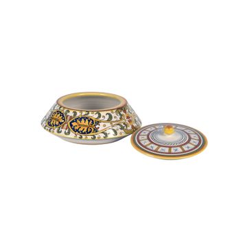 Round covered box - decor Cinquecento by L'Antica Deruta - view 4