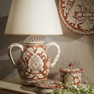 Umbrellastand - decor Scalfito White by L'Antica Deruta - view 3