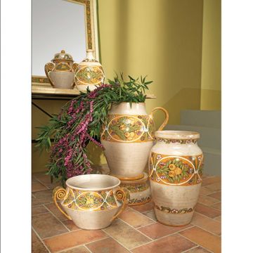 Planter - decor Robbiane by L'Antica Deruta - view 2