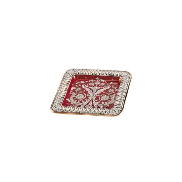 Wall plate / centeripiece - decor Lustro Rubino - Gold by L'Antica Deruta - view 2