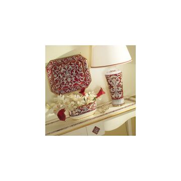 Wall plate/centerpiece - decor Lustro Rubino - Gold by L'Antica Deruta - view 2