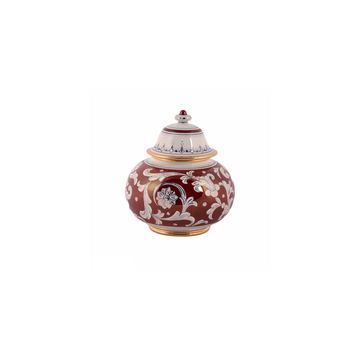 Covered box - decor Lustro Rubino by L'Antica Deruta - view 2