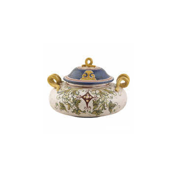 Covered box/centerpiece - decor Armi by L'Antica Deruta - view 2