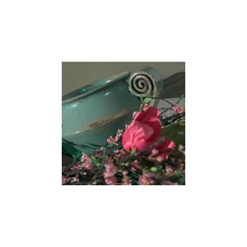 Planter with handles - decor Arcaica Green by L'Antica Deruta - view 2